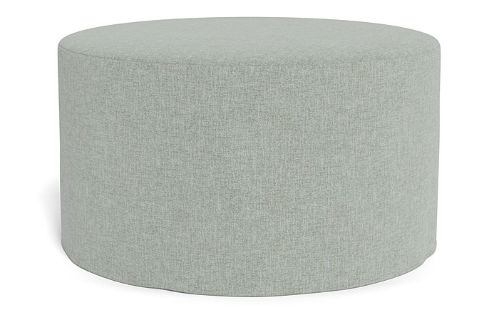 Dixon Slipcovered Round Ottoman - Image 3
