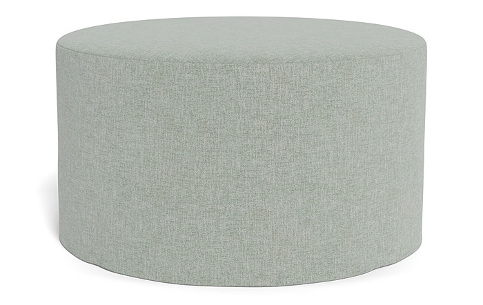 Dixon Slipcovered Round Ottoman - Image 2