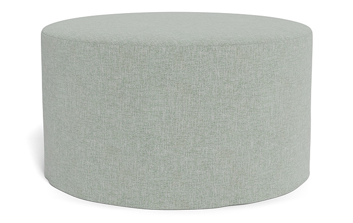 Dixon Slipcovered Round Ottoman - Image 4