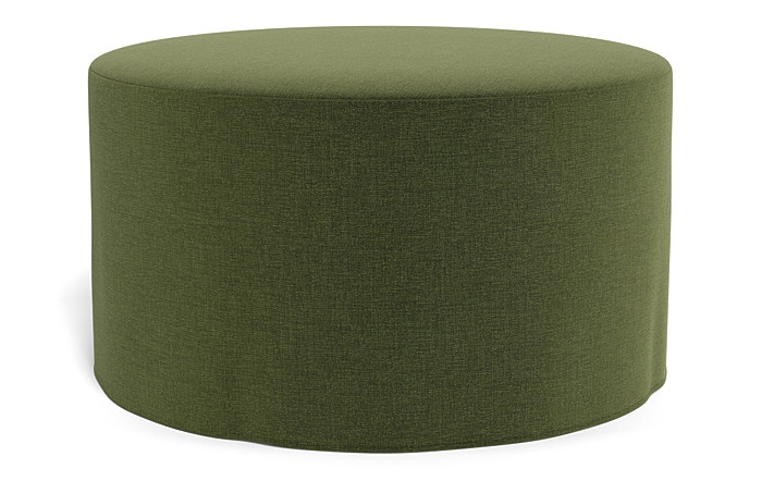 Dixon Slipcovered Round Ottoman - Image 3