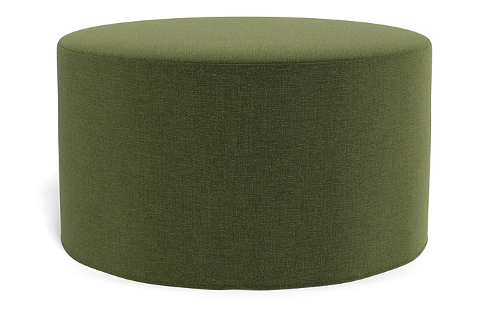 Dixon Slipcovered Round Ottoman - Image 2
