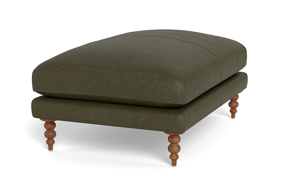 Maxwell Leather Ottoman by Apartment Therapy - Image 4