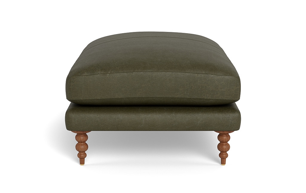 Maxwell Leather Ottoman by Apartment Therapy - Image 2