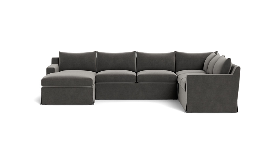 Sloan Slipcovered 4-Piece Corner Sectional Sofa with  Chaise - Image 0