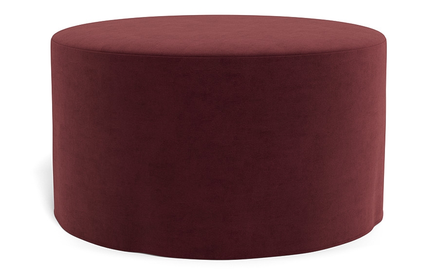 Dixon Slipcovered Round Ottoman - Image 2