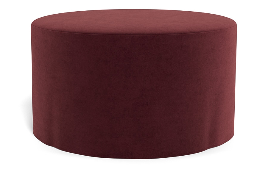 Dixon Slipcovered Round Ottoman - Image 3