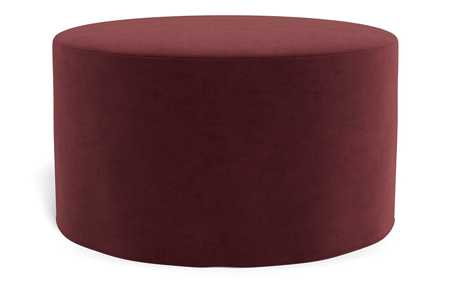 Dixon Slipcovered Round Ottoman - Image 4