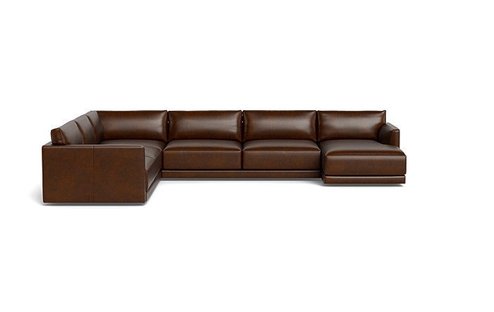 Lukas Leather 4-Piece 5-Seat Corner Chaise Sectional Right - Image 0