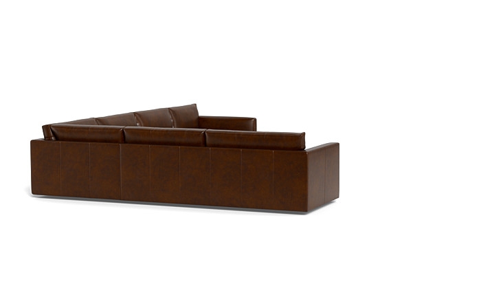 Lukas Leather 4-Piece 5-Seat Corner Chaise Sectional Right - Image 4