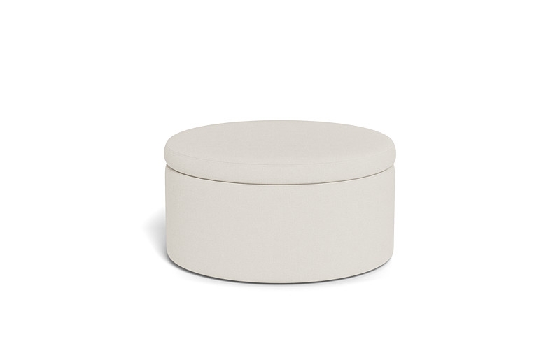 Colten Round Storage Coffee Table Ottoman - Image 0