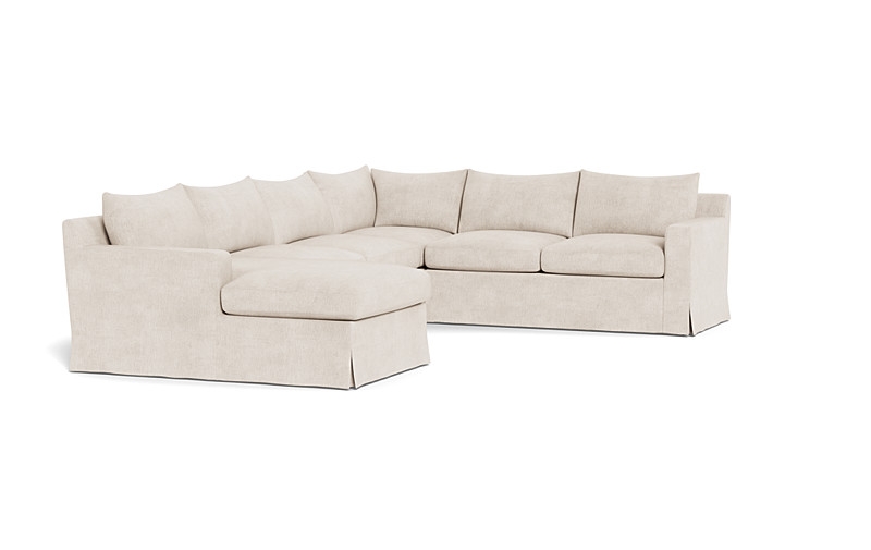 Sloan Slipcovered 4-Piece Corner Sectional Sofa with  Chaise - Image 3