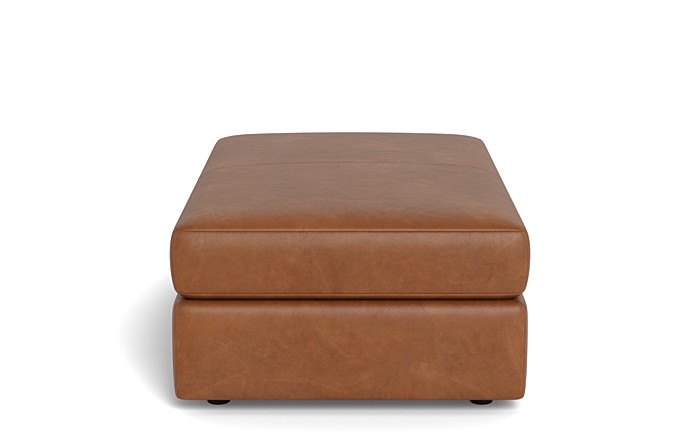 Lee Leather Larger Rectangle Ottoman with Storage Option - Image 2