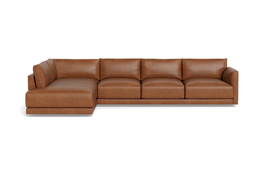 Lukas 4-Seat Leather Left Bumper Sectional - Image 0