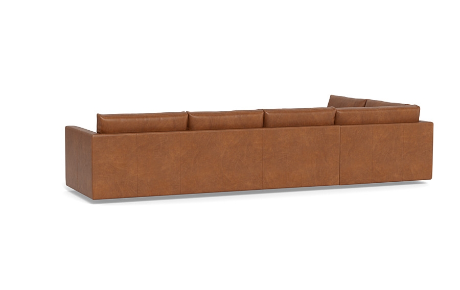 Lukas 4-Seat Leather Left Bumper Sectional - Image 1