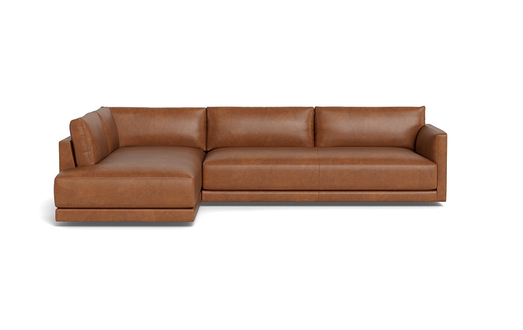 Lukas 3-Seat Leather Left Bumper Sectional - Image 0