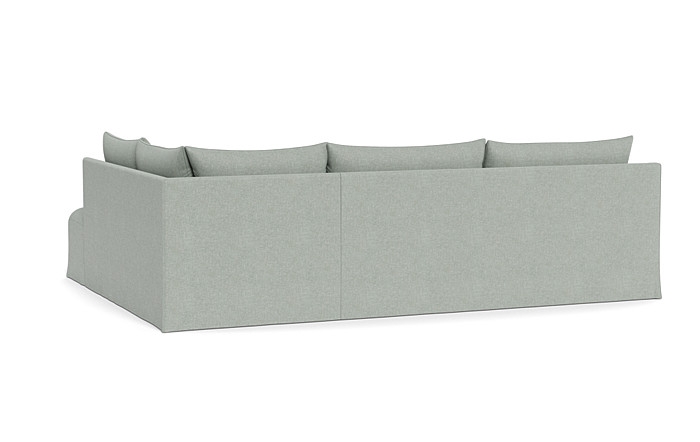 Dixon Slipcovered 3-Seat Right Bumper Sectional - Image 1