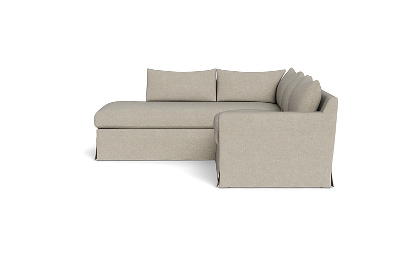 Sloan Slipcovered 3-Seat Left Bumper Sectional - Image 1