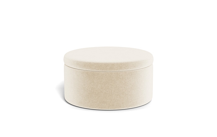 Colten Round Storage Coffee Table Ottoman - Image 1