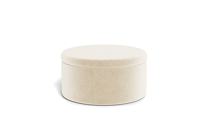 Colten Round Storage Coffee Table Ottoman - Image 3