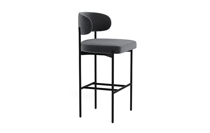 Hollis Metal Framed Upholstered Bar Stool - Image 3