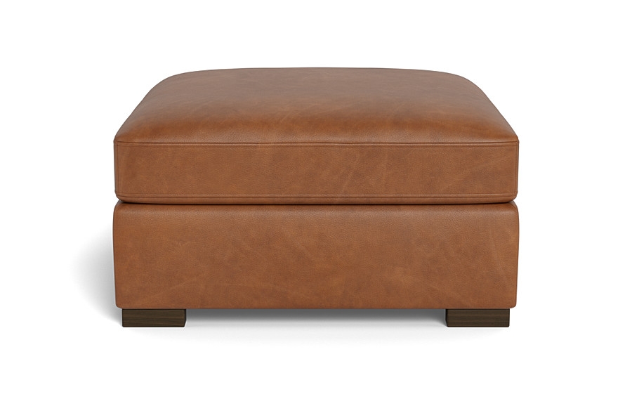 Scarlett Leather Square Ottoman - Image 0