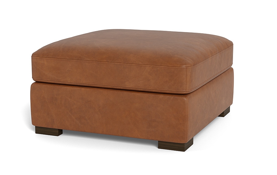 Scarlett Leather Square Ottoman - Image 3