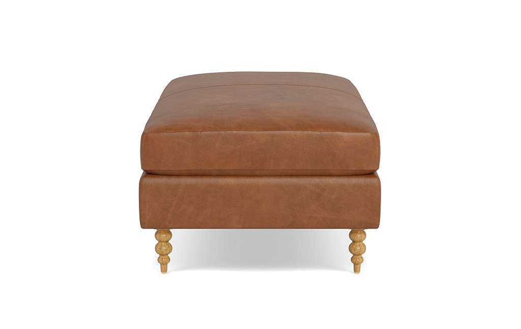 Sloan Leather Ottoman - Image 1