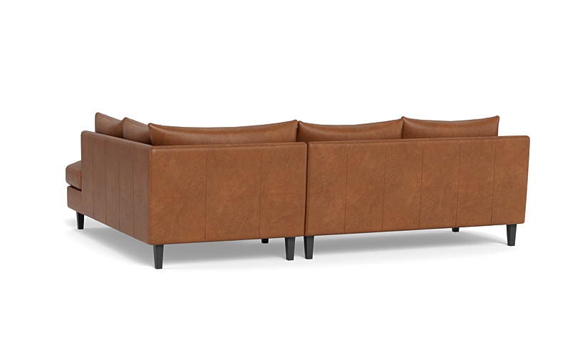 Sloan Leather 3-Seat  Bumper Sectional - Image 3