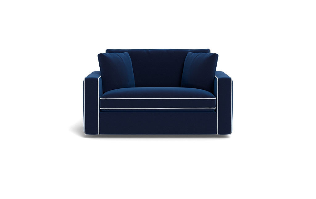 James Twin Sleeper Sofa with Contrast Piping - Image 0