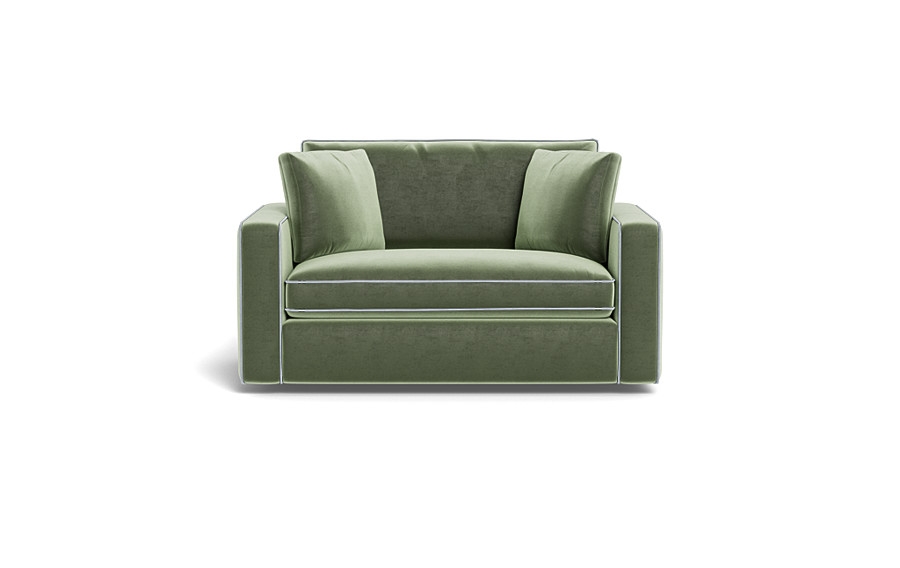 James Twin Sleeper Sofa with Contrast Piping - Image 0