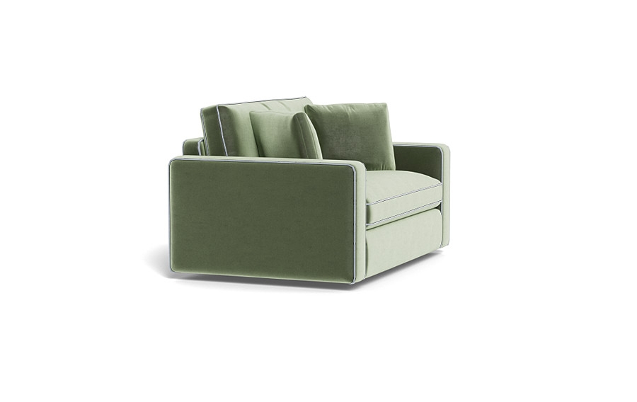 James Twin Sleeper Sofa with Contrast Piping - Image 1