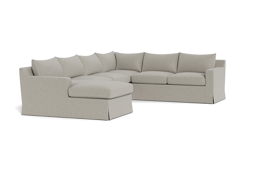 Sloan Slipcovered 4-Piece Corner Sectional Sofa with  Chaise - Image 3