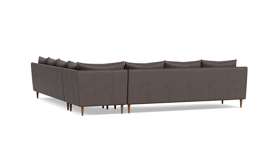 Sloan 6-Seat Leather Corner Sectional Sofa - Image 4