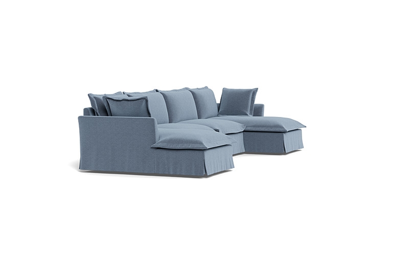 Skylar Slipcovered 3 Piece (4 Seat) U Chaise Sectional - Image 3