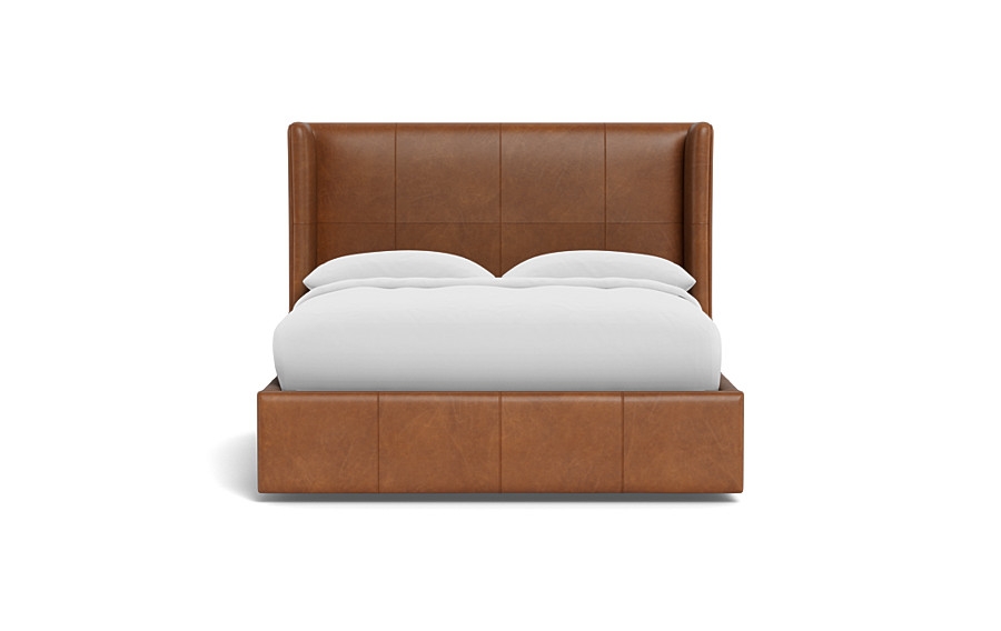 Graham Leather Upholstered Bed with Storage Option - Image 1