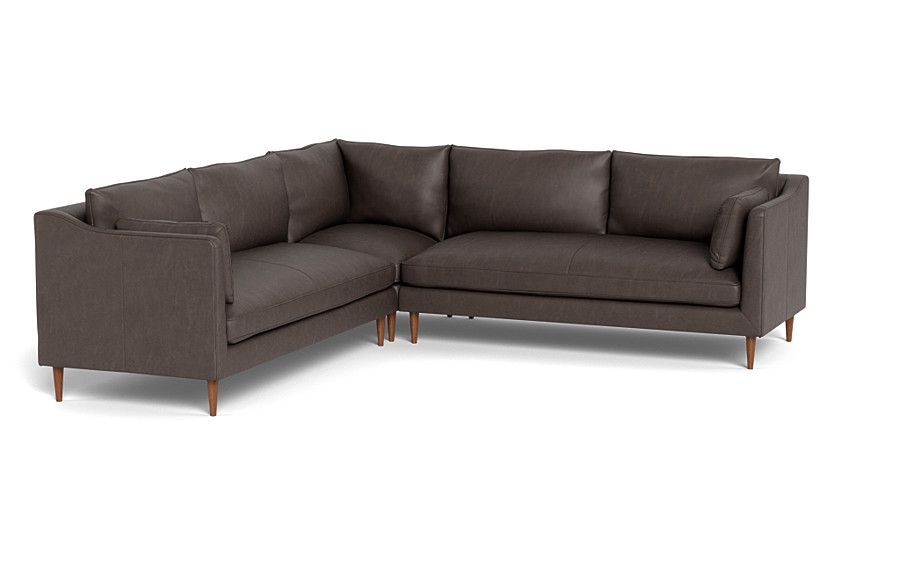 Caitlin Corner Leather Sectional Sofa by The Everygirl® - Image 4