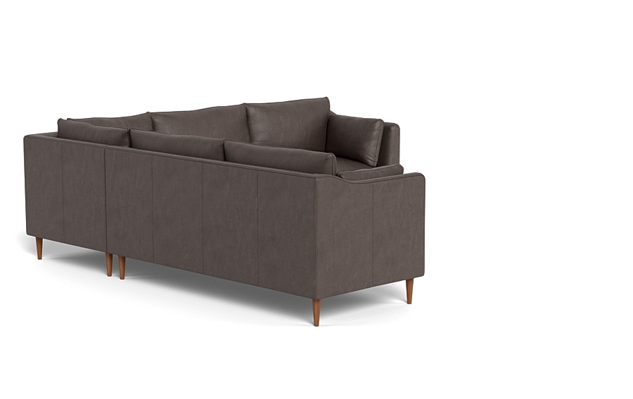 Caitlin Corner Leather Sectional Sofa by The Everygirl® - Image 2