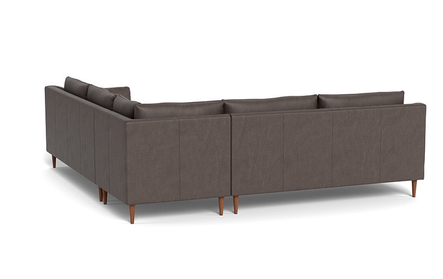 Caitlin Corner Leather Sectional Sofa by The Everygirl® - Image 1