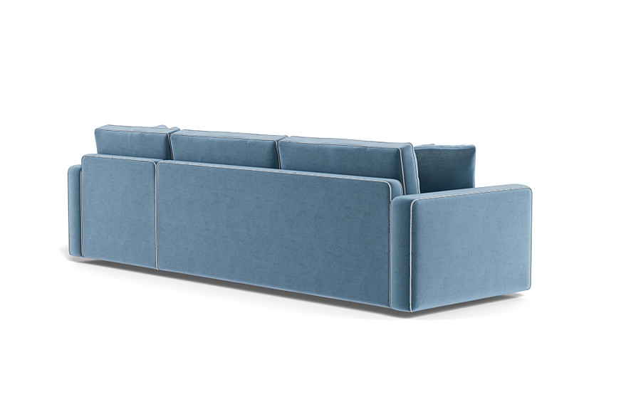 James 3-Seat  Chaise Sectional with Storage with Custom Piping - Image 4