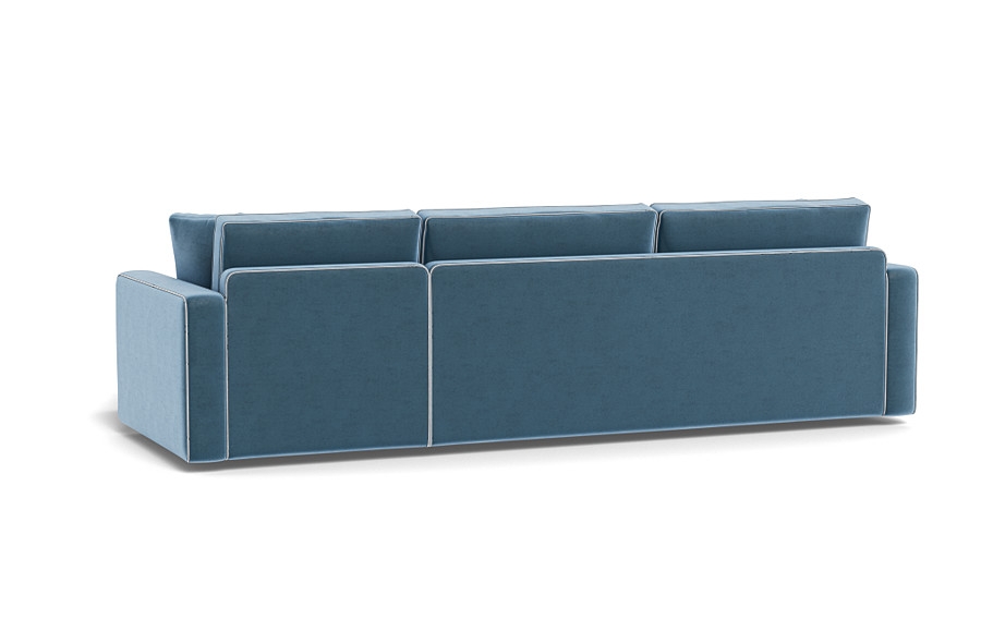 James 3-Seat  Chaise Sectional with Storage with Custom Piping - Image 3