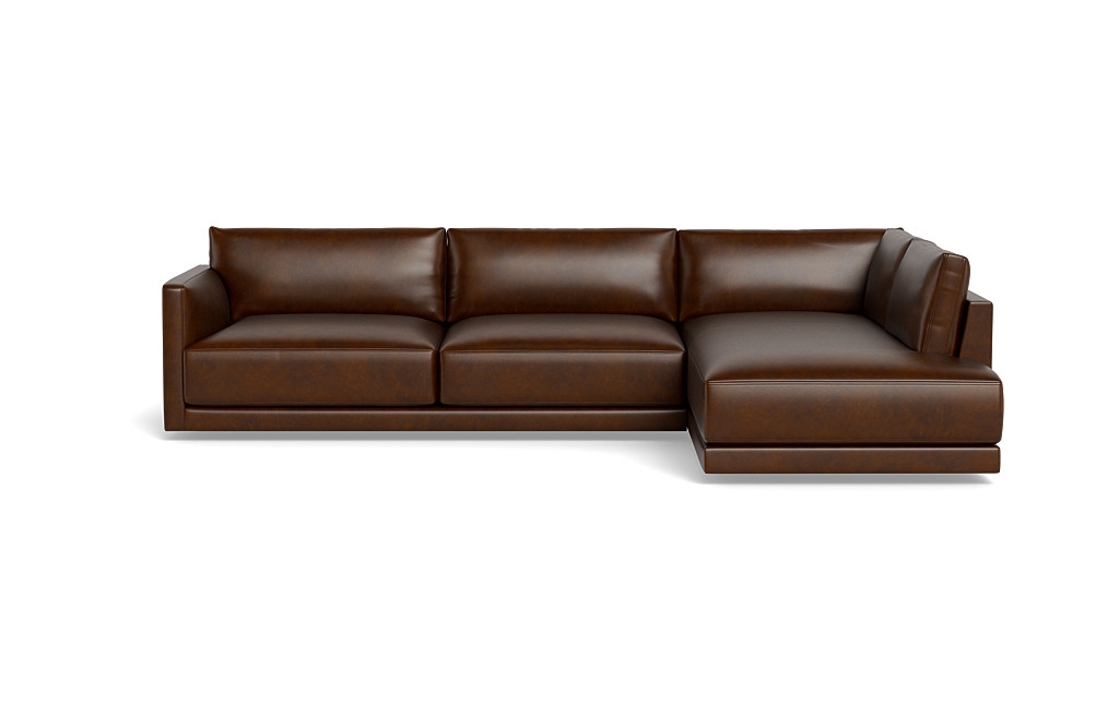 Lukas 3-Seat Leather  Bumper Sectional - Image 0