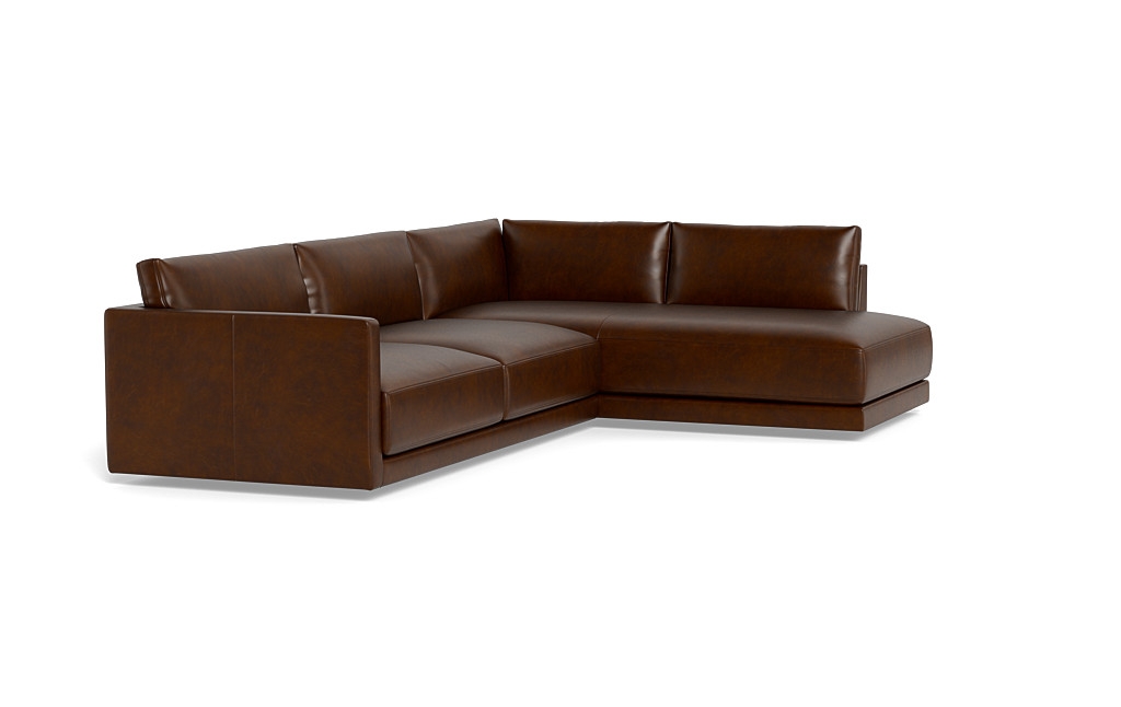 Lukas 3-Seat Leather  Bumper Sectional - Image 2