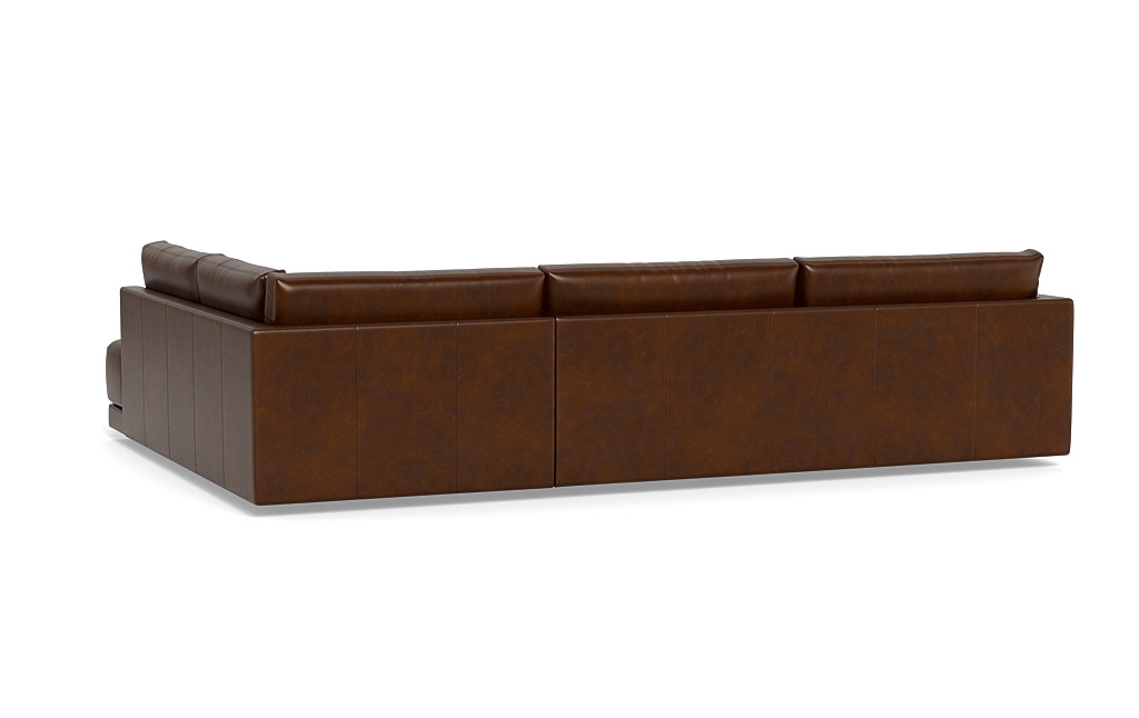 Lukas 3-Seat Leather  Bumper Sectional - Image 3