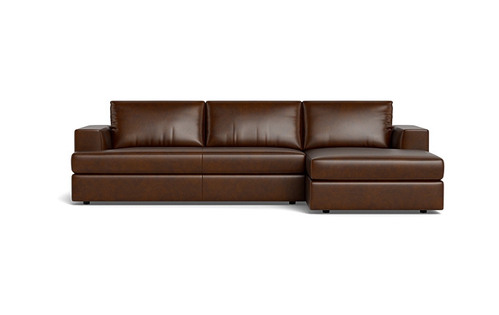 Lee Leather 3-Seat Right Chaise Sectional - Image 0