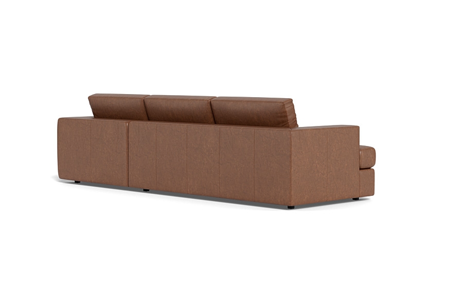 Lee Leather 3-Seat Right Chaise Sectional - Image 2