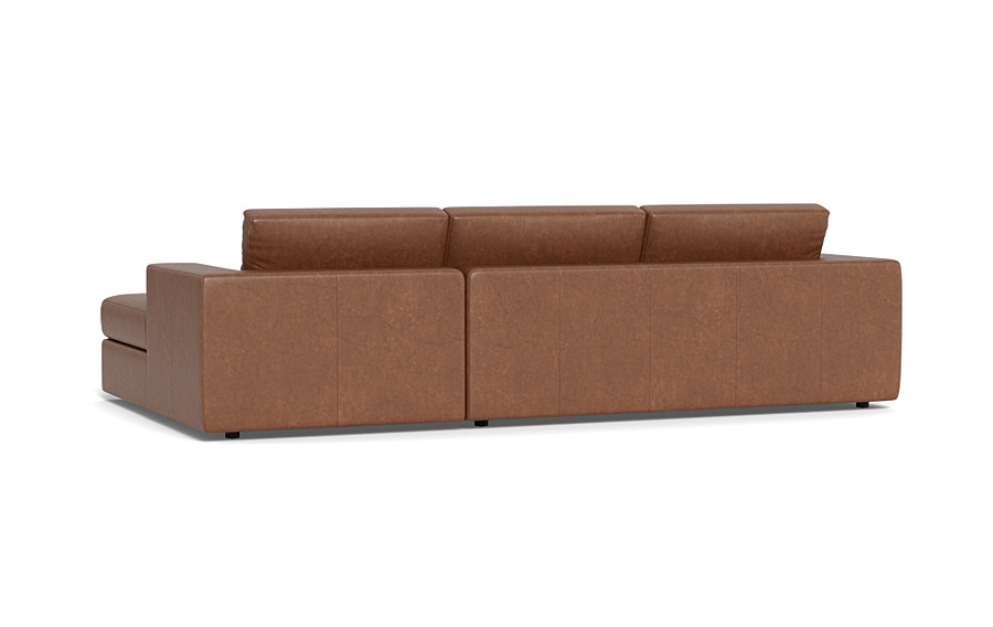 Lee Leather 3-Seat Right Chaise Sectional - Image 4