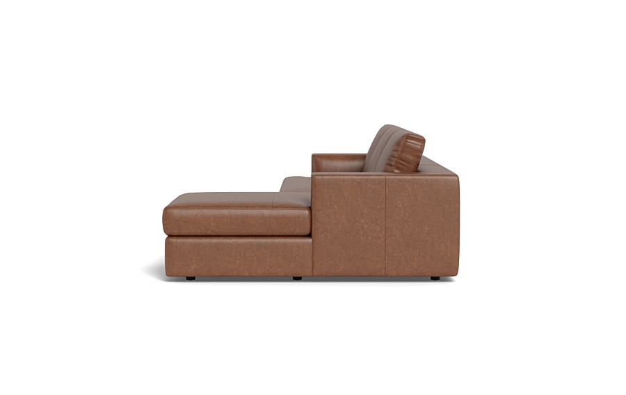 Lee Leather 3-Seat Right Chaise Sectional - Image 1