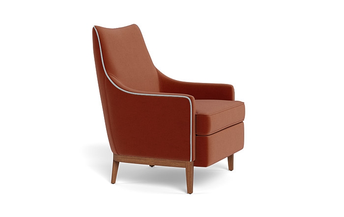 Kingsley Accent Chair with Contrast Piping - Image 1