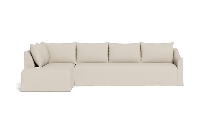 Dixon Slipcovered 4-Seat Left Bumper Sectional - Image 0