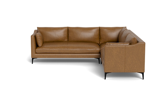 Caitlin Corner Leather Sectional Sofa by The Everygirl® - Image 0